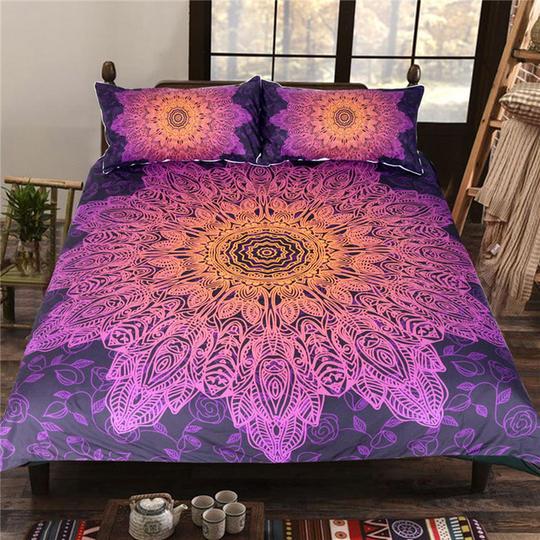 Bohemian Purple Mandala CLM1810019B Bedding Sets
