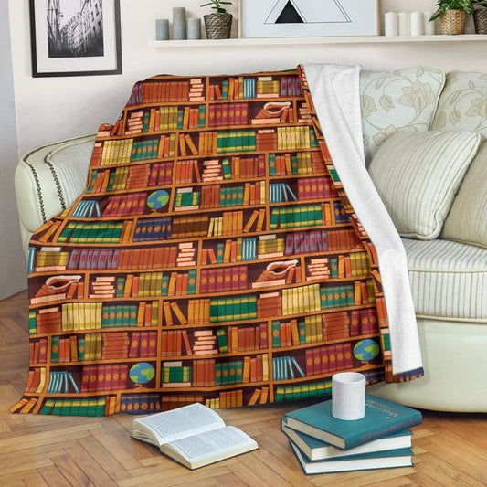 Book Lover Library Librarian CL12100152MDF Sherpa Fleece Blanket