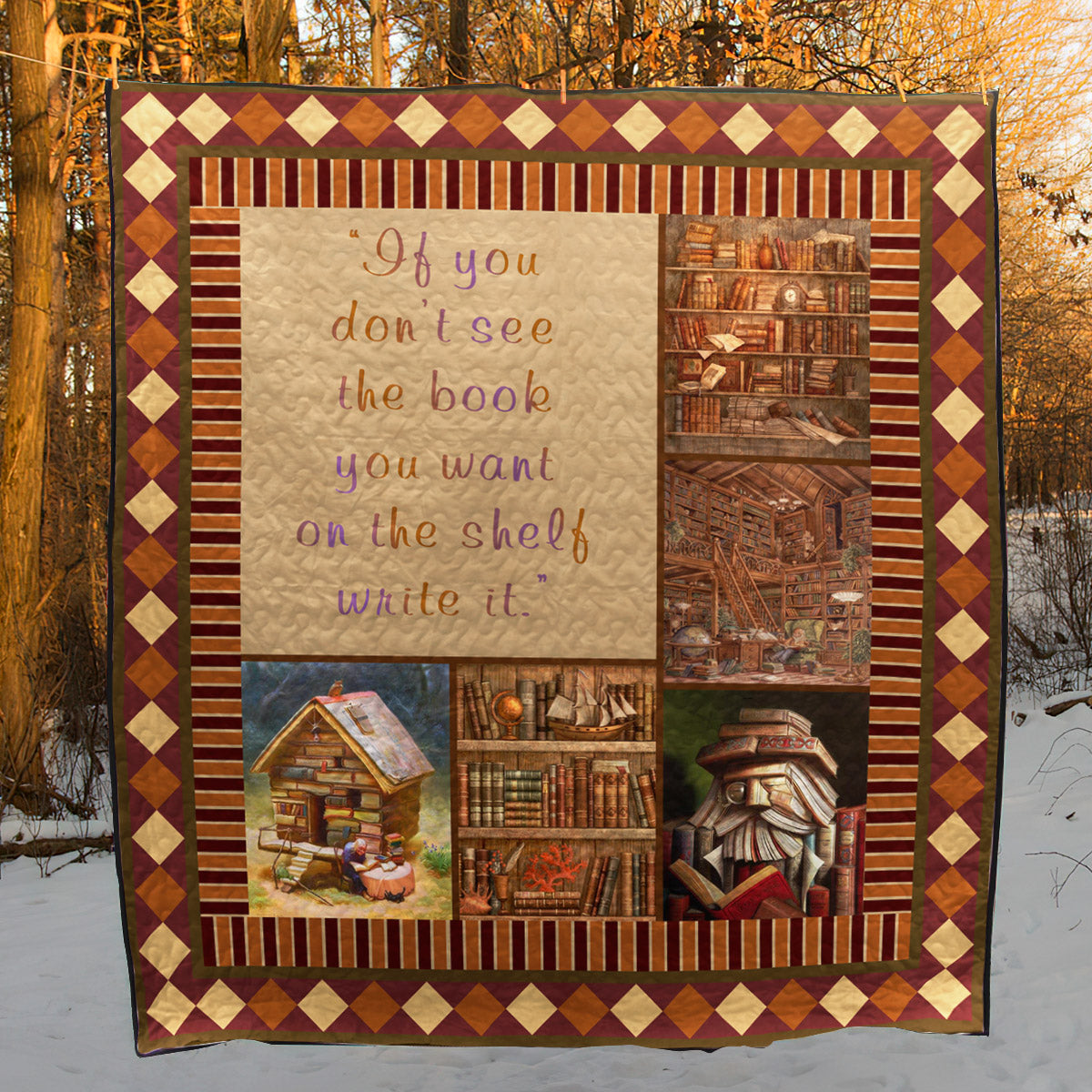 Book Writer CLA1610365Q Quilt Blanket