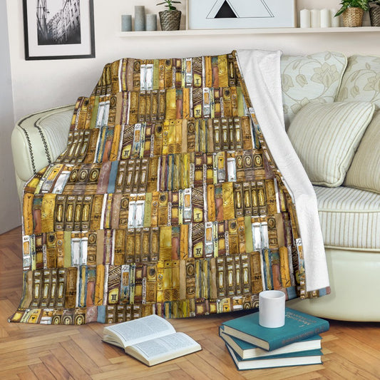 Book Lover Library Librarian CL12100151MDF Sherpa Fleece Blanket