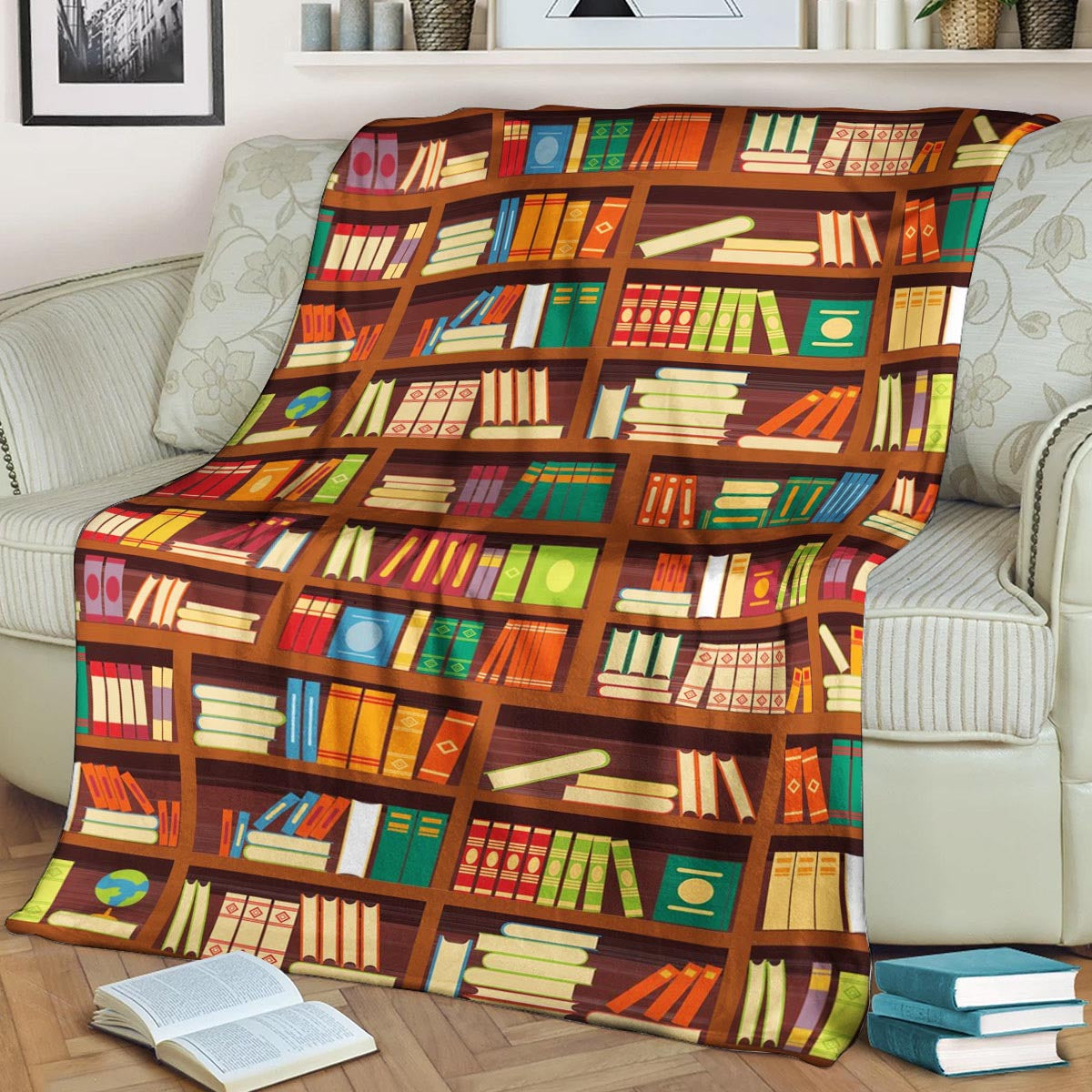 Book Pattern CLA15100344F Sherpa Fleece Blanket