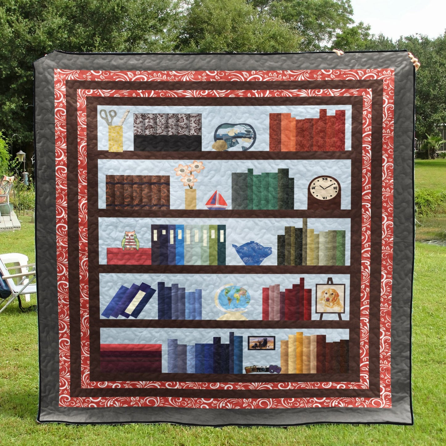 Bookcase CLM010705 Quilt Blanket