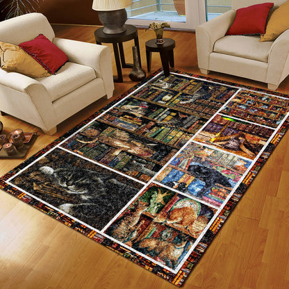 Books And Cats CL170927MDR Rug
