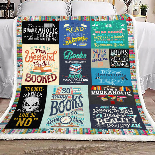 Books YH3010566F Sherpa Fleece Blanket