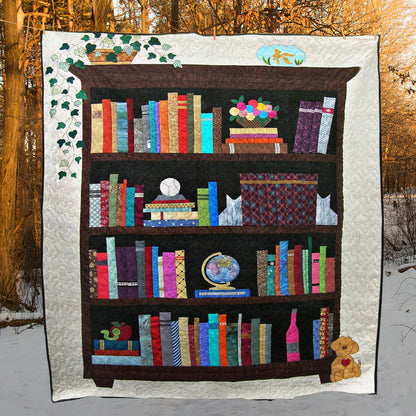 Bookshelf CL16100386MDQ Quilt Blanket