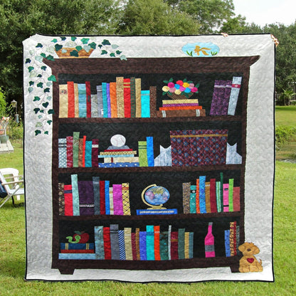 Bookshelf CL16100386MDQ Quilt Blanket