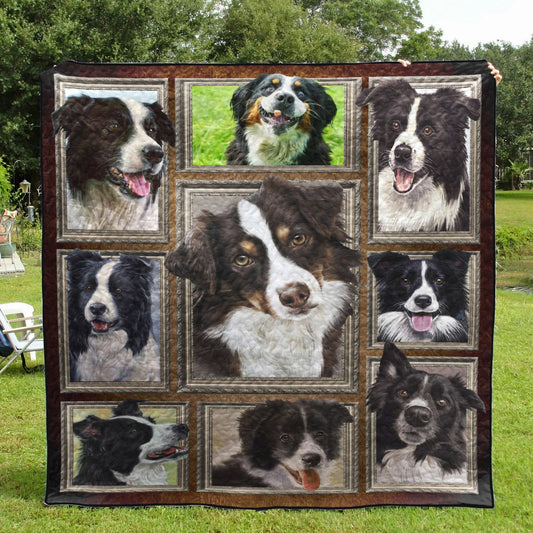 Border Collie CL08110077MDQ Art Quilt