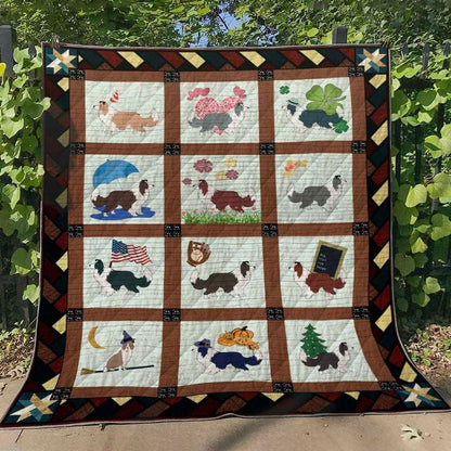 Border Collie TL290508 Quilt Blanket