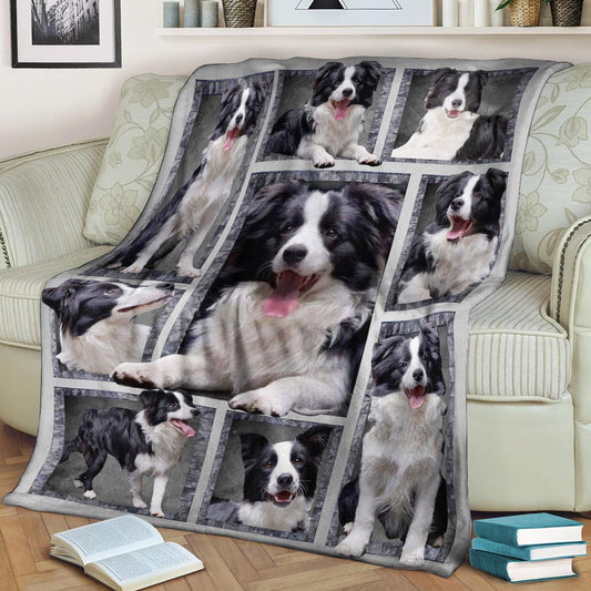 Border Collie CLA21101021F Sherpa Fleece Blanket