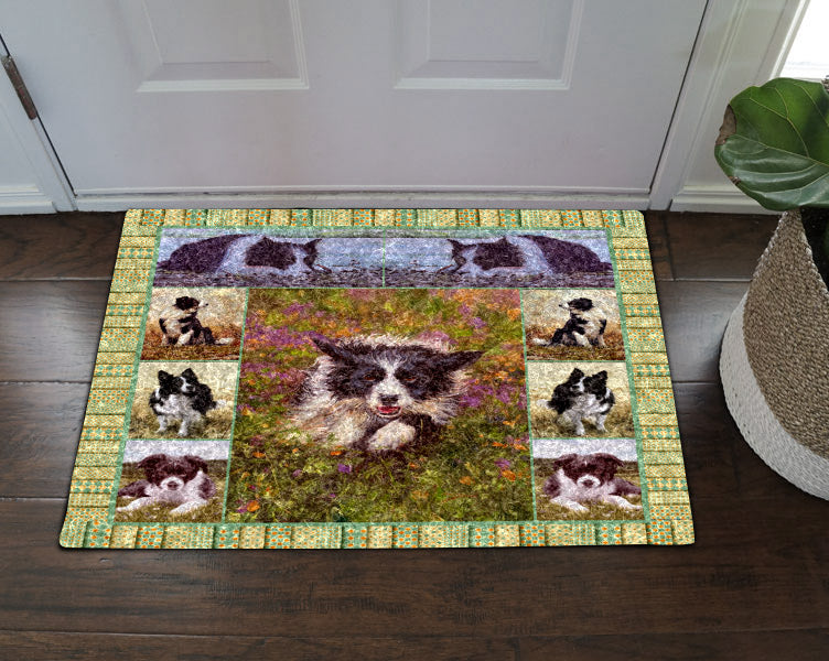 Border Collie Dog CL31100085MDD Non-slip Door mats