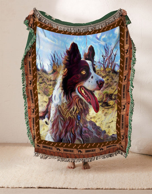Border Collie HN2310020S Throw Blankets For Sofa