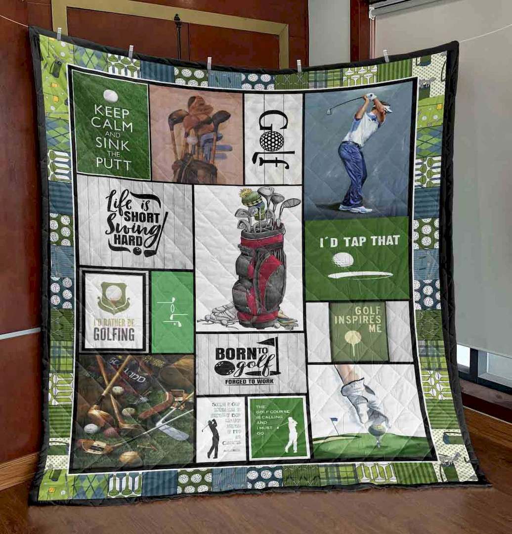 Born To Golf PKD200665 Quilt Blanket