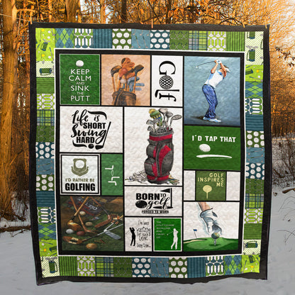 Born To Golf PKD200665 Quilt Blanket