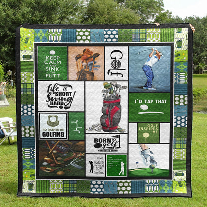 Born To Golf PKD200665 Quilt Blanket