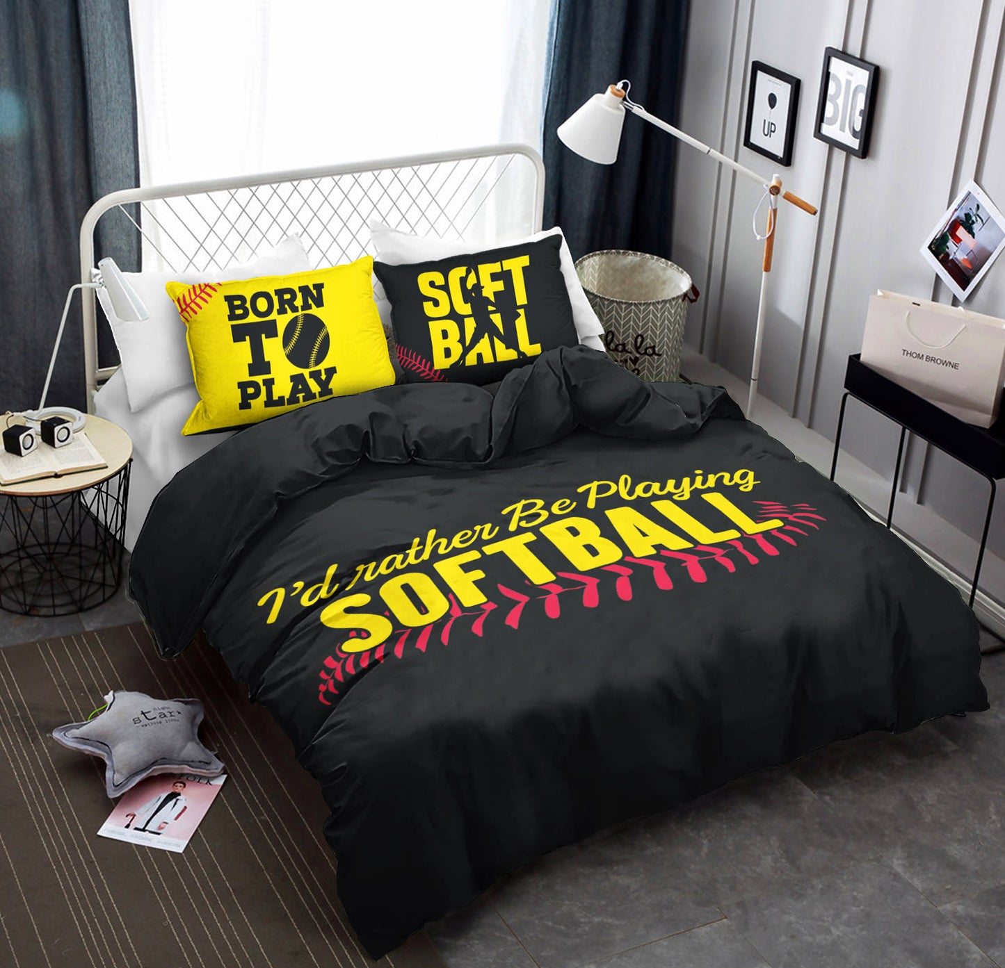Born To Play Softball CLA1410157B Bedding Sets