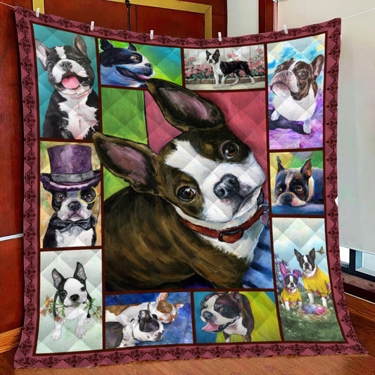 Boston Terrier ND021101 Quilt Blanket