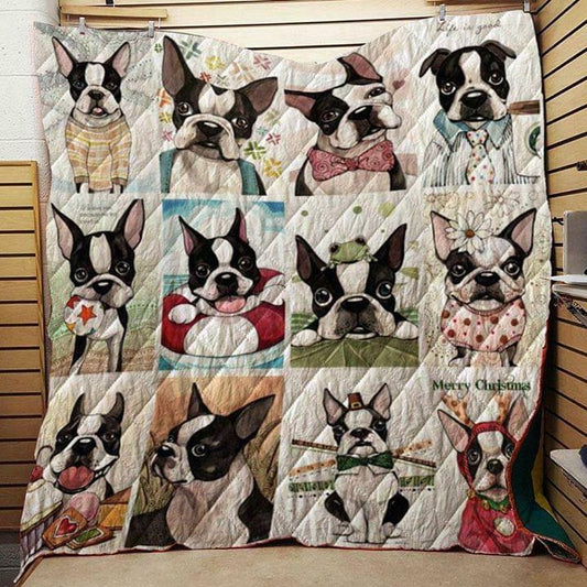 Boston Terrier CLA0810042Q Quilt Blanket