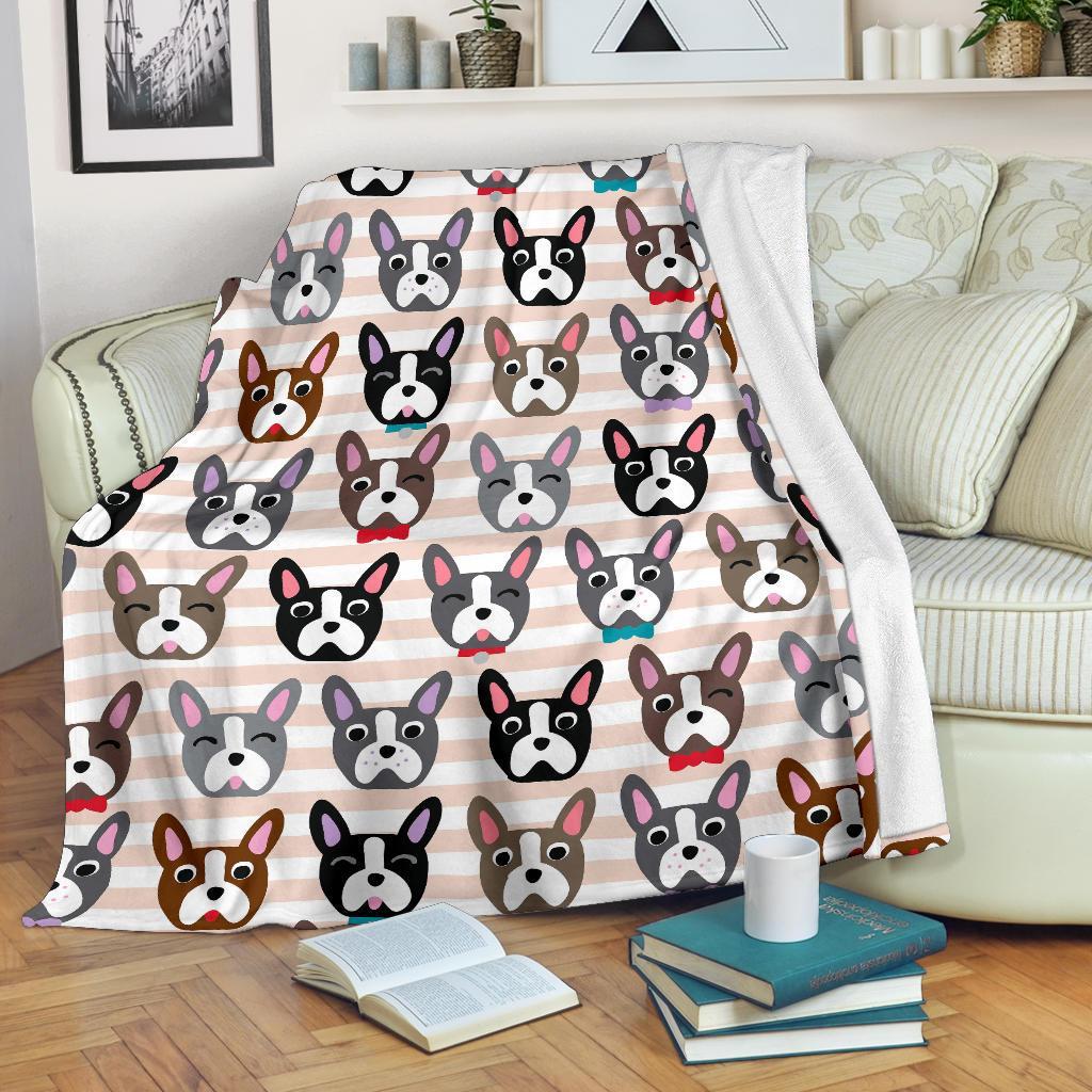 Boston Terrier CL12100899MDF Sherpa Fleece Blanket