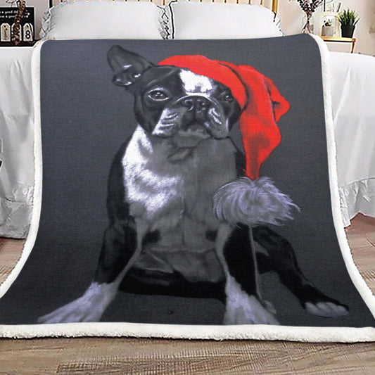 Boston Terrier HM0310018TT Sherpa Fleece Blanket