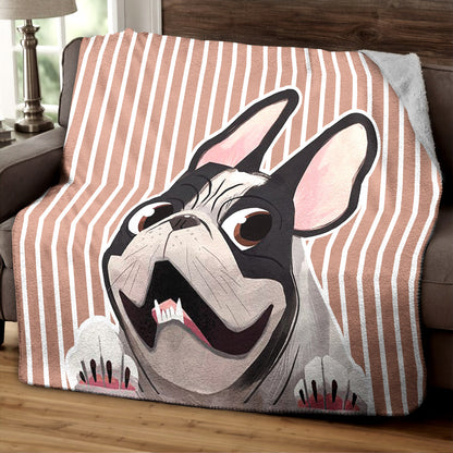 Boston Terrier HM260802TT Sherpa Fleece Blanket