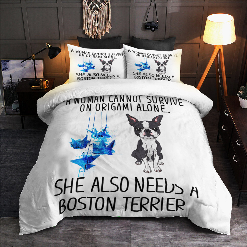 Boston Terrier Origami NT050937B Bedding Sets