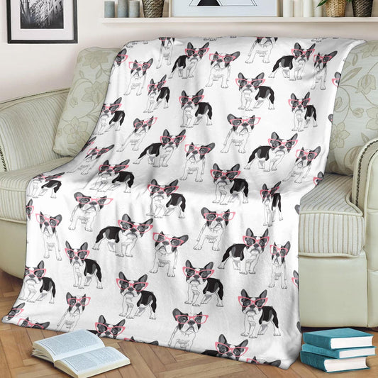 Boston Terrier Pattern CLA15100348F Sherpa Fleece Blanket