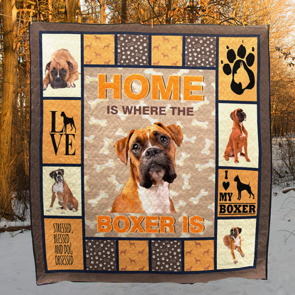 Boxer Dog CL01110048MDQ Quilt Blanket