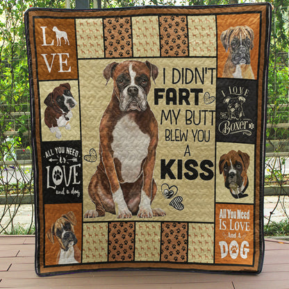 Boxer Dog CL14100037MDQ Quilt Blanket