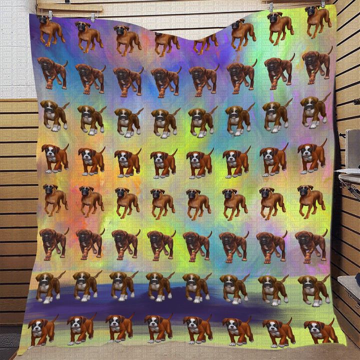 Boxer Dogs CL20110108MDQ Quilt Blanket