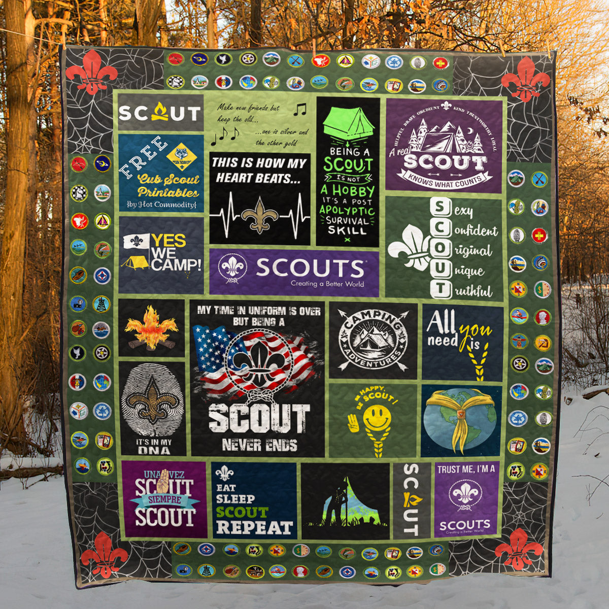 Boy Scout CLP2512080Q Quilt Blanket