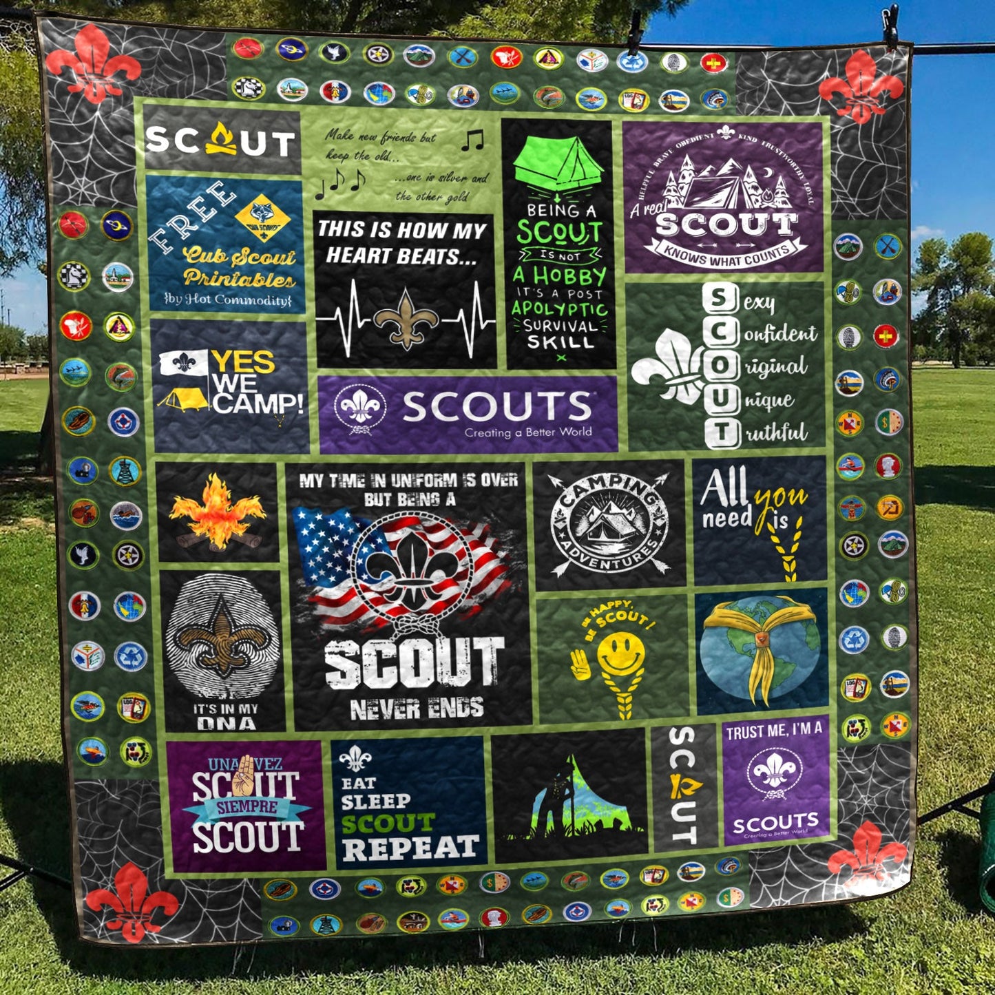 Boy Scout CLP2512080Q Quilt Blanket