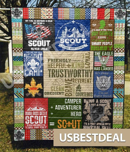 Boy Scout Scout Hero CLA18120663Q Quilt Blanket