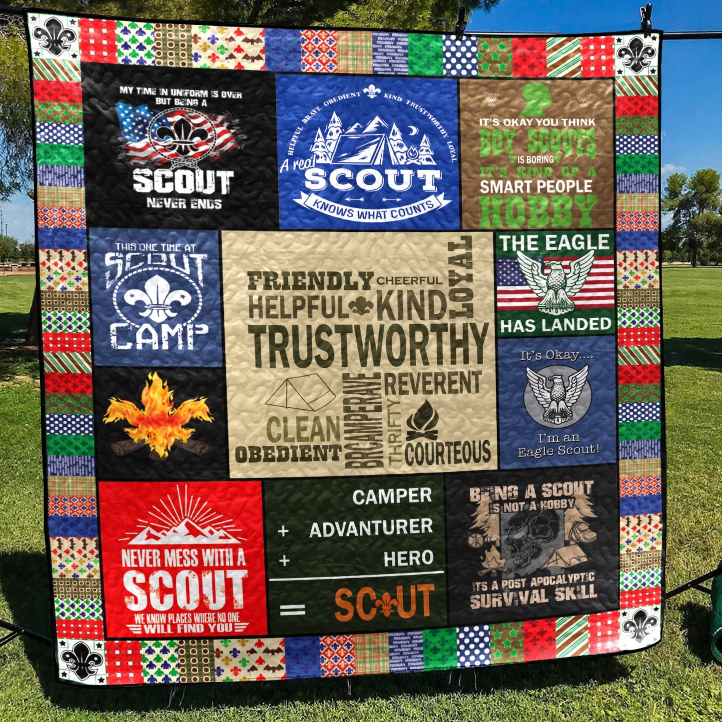 Boy Scout Scout Hero CLA18120663Q Quilt Blanket