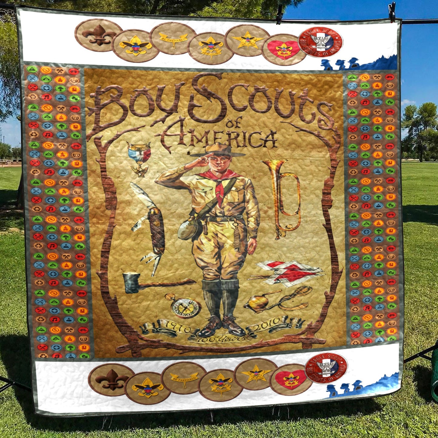 Boy Scouts Centennial CLA31100679Q Quilt Blanket