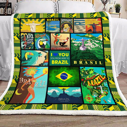 Brazil YH3010542F Sherpa Fleece Blanket