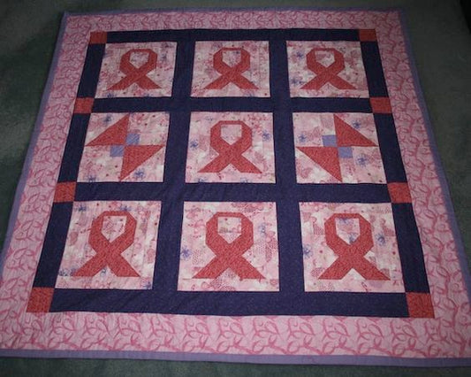 Breast Cancer Awareness CLA1410100Q Quilt Blanket