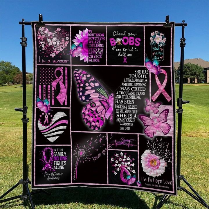 Breast Cancer Survivor CLD170738 Quilt Blanket