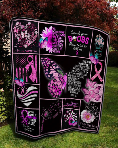 Breast Cancer Survivor TD21110800 Quilt Blanket