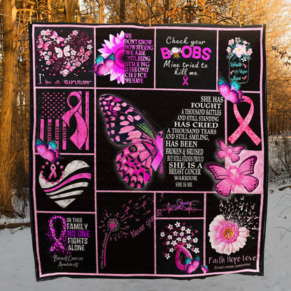 Breast Cancer Survivor TD21110800 Quilt Blanket