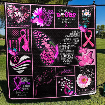 Breast Cancer Survivor TD21110800 Quilt Blanket