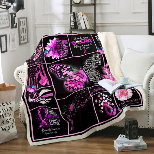 Breast Cancer Survivor TN280806TT Sherpa Fleece Blanket