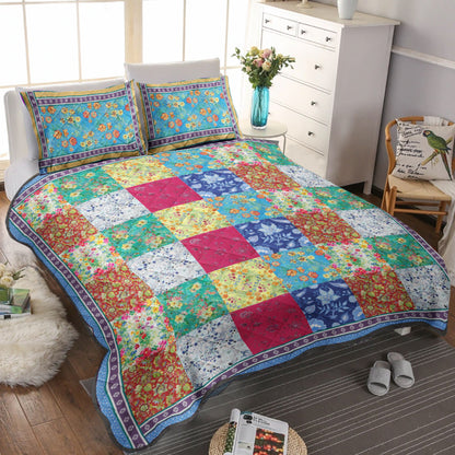 Brighton Floral Patchwork CLA29101274B Quilt Bedding Set