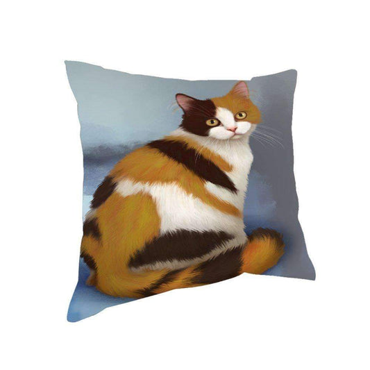 British Shorthaired Calico Cat CL18111050MDP Throw Pillow Covers