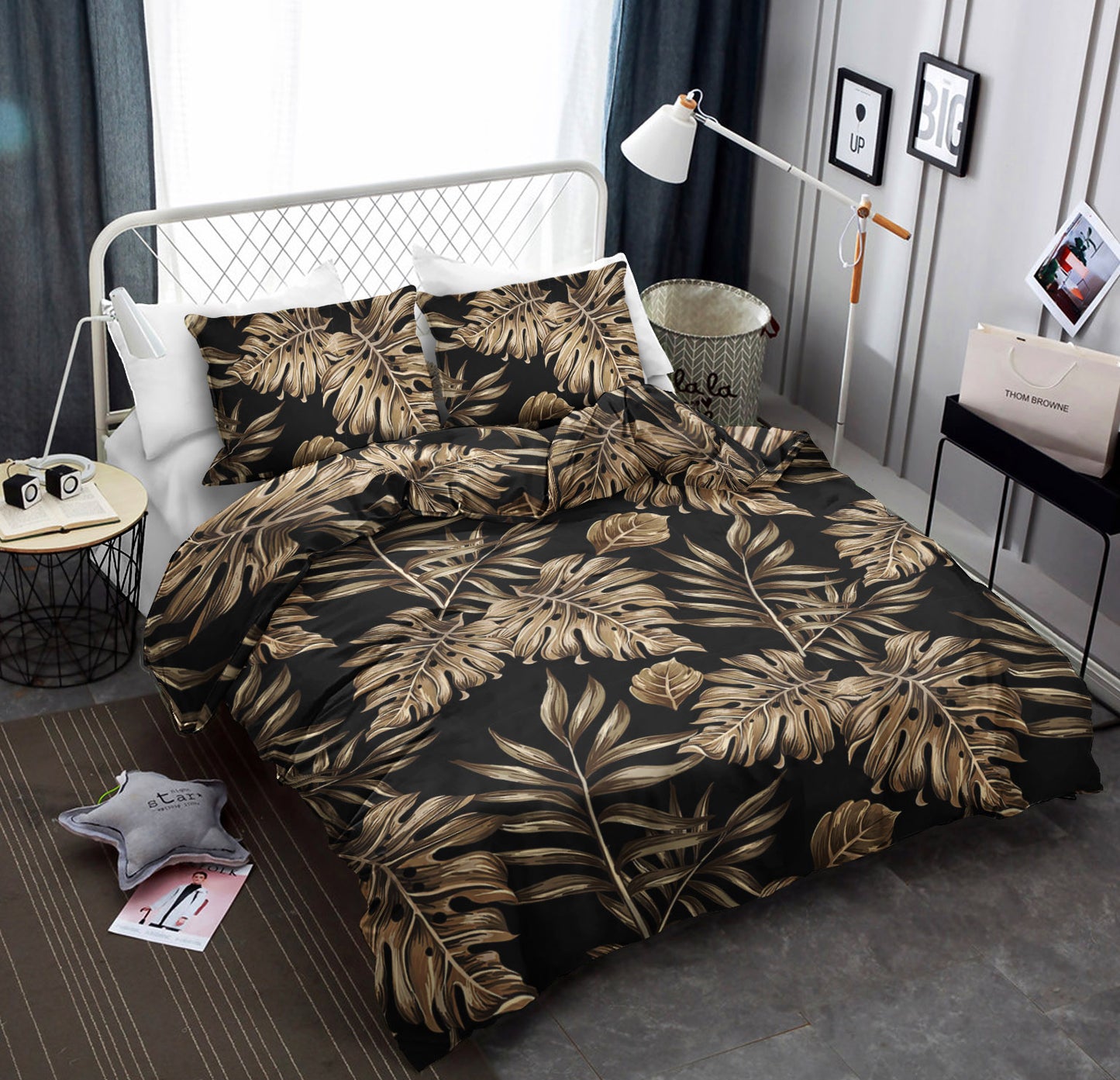 Brown Tropical Palm Leaves CLA19100553B Bedding Sets