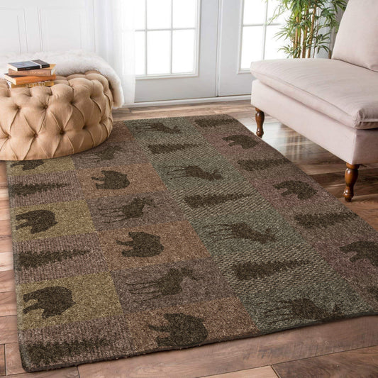 Brown Woodland Moose HN3110044R Rug