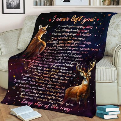 Buck  Doe I Never Left You CLA1910421F Sherpa Fleece Blanket