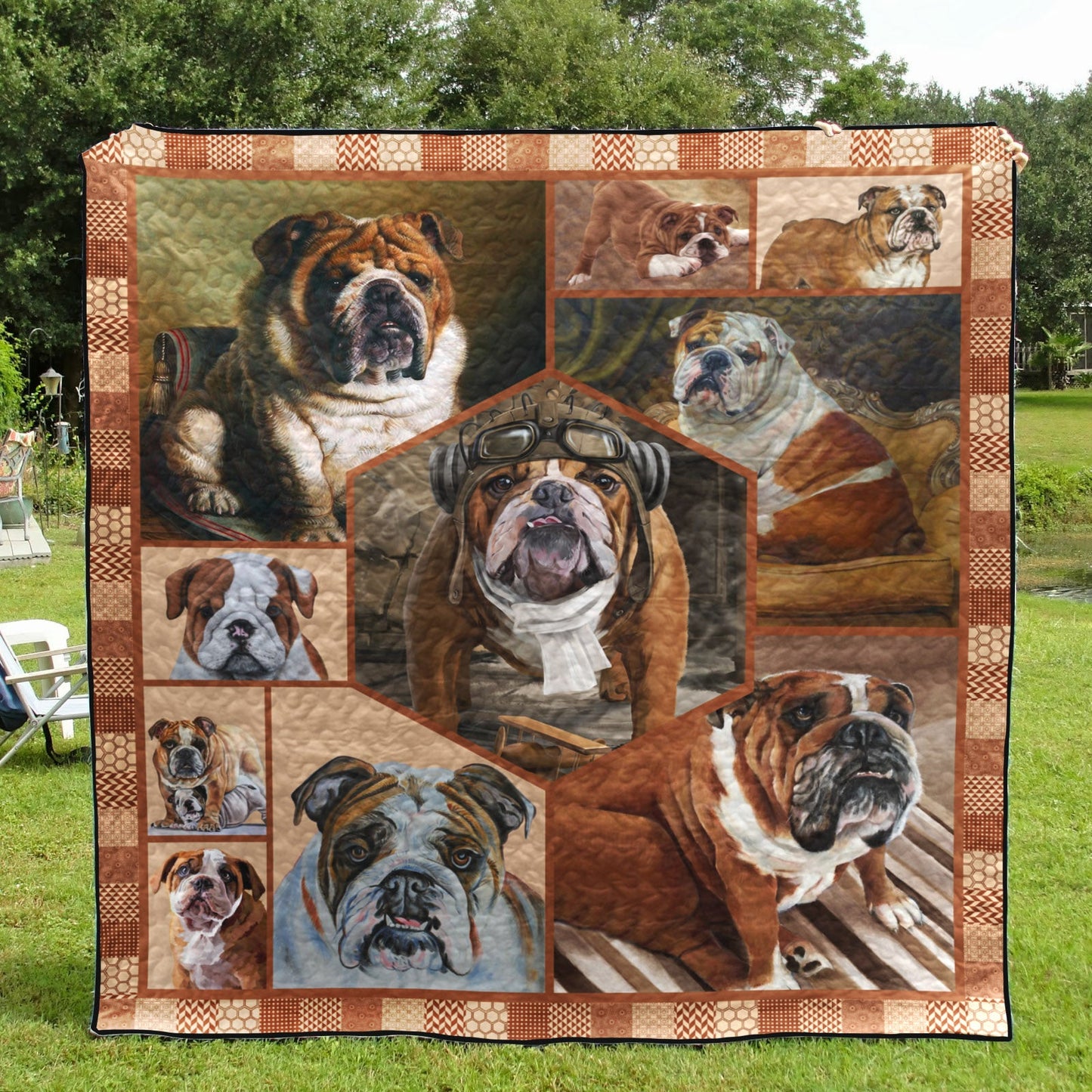 Bull Dog Quilt Blanket HT291002