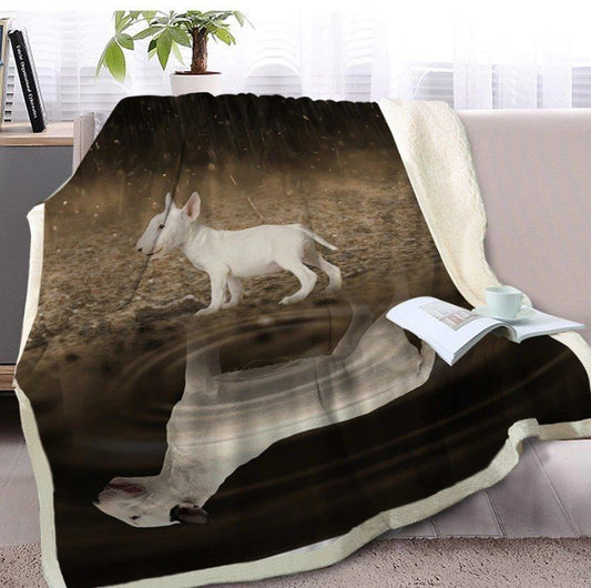 Bull Terrier CL140805MD Sherpa Fleece Blanket