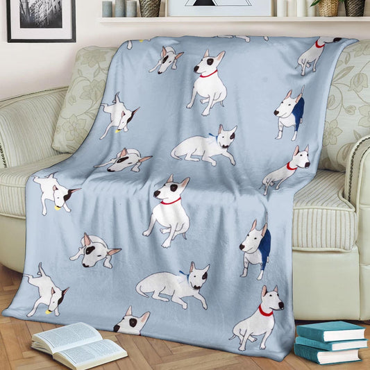 Bull Terrier CLA140806 Sherpa Fleece Blanket
