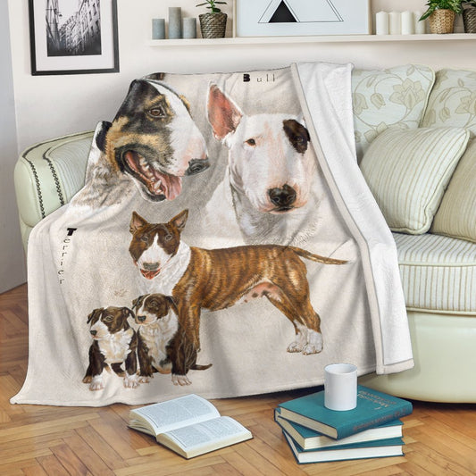 Bull Terrier CLM1810031S Sherpa Fleece Blanket